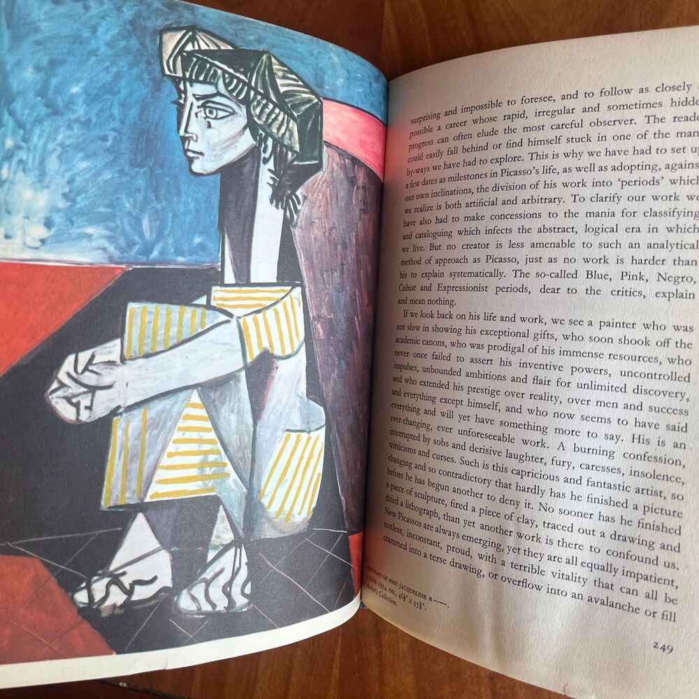 Vintage Picasso Book by Frank Elgar Illustrated Art  book plates